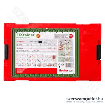 FISCHER FixTainer Gipszkarton dübel + műanyag dübel + csavar készlet [240db/doboz] (532893)