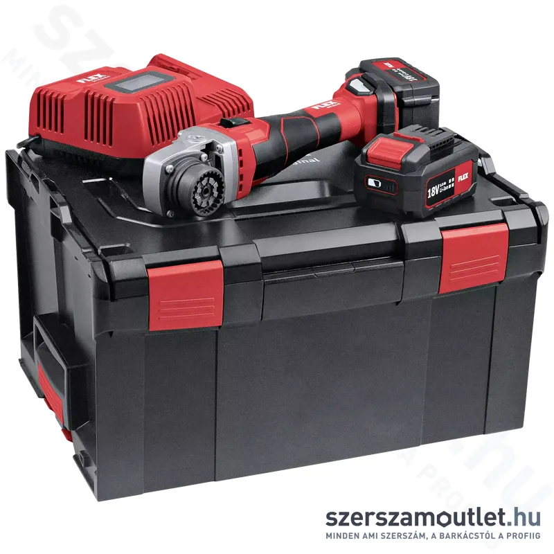 FLEX BME 18.0 EC 5.0 SET Akkus csiszoló (alapgép) TRINOXFLEX, L-BOXX (2x5,0Ah/18V) (504.505)