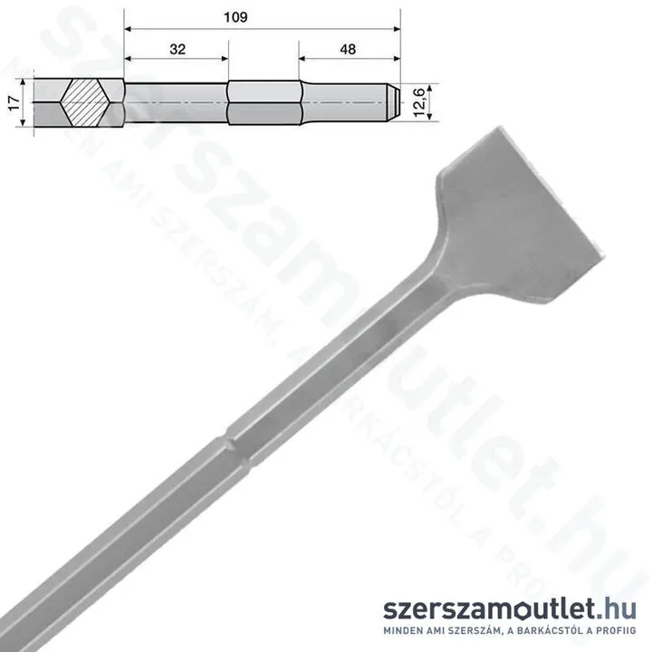 HIKOKI 17mm vésőszár széles 50x280mm (751555)