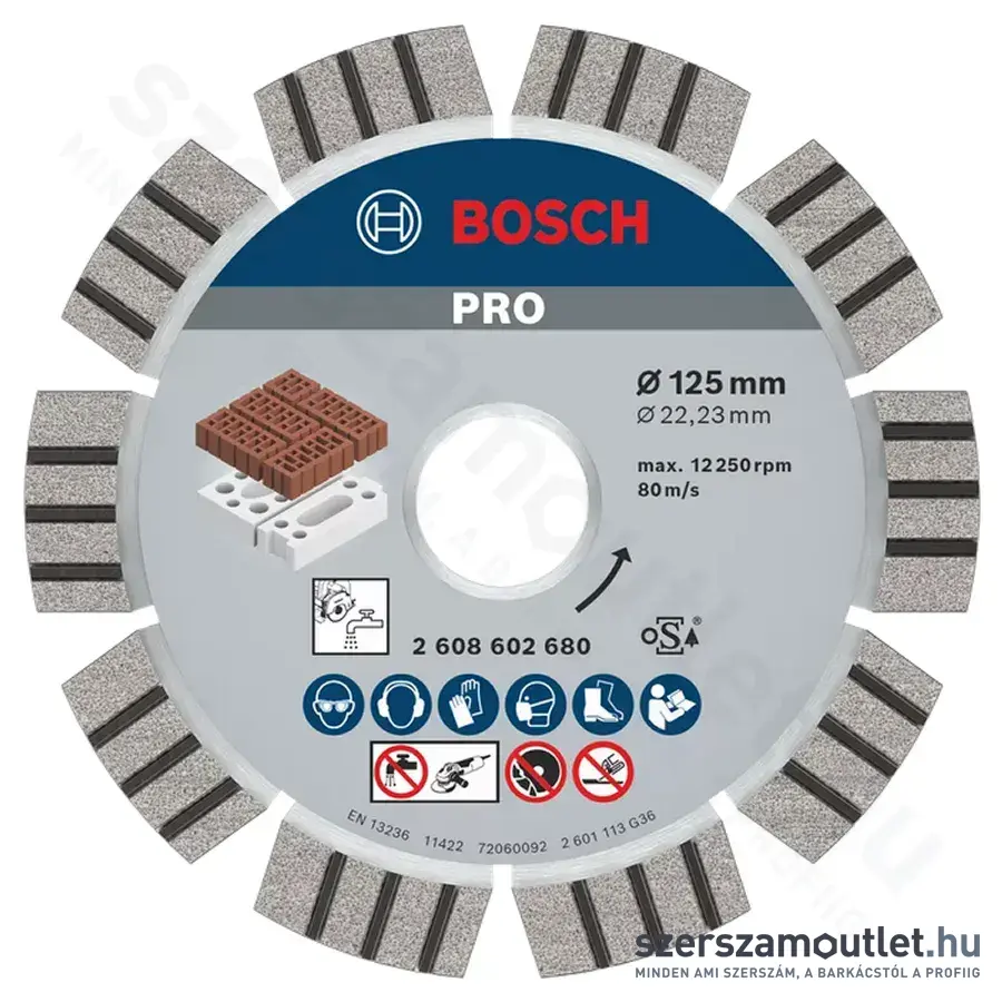 BOSCH Best for Abrasive gyémánt vágótárcsa 125x2,2x22,23mm (2608602680)