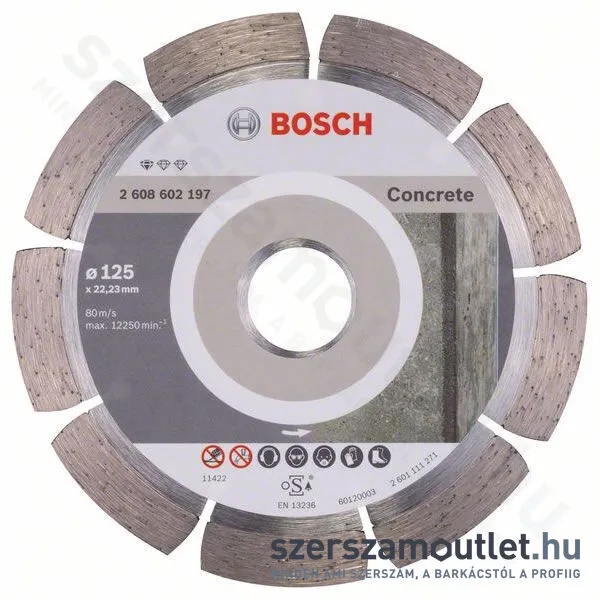 BOSCH Standard for Concrete gyémánt vágótárcsa ø125x1,6mm