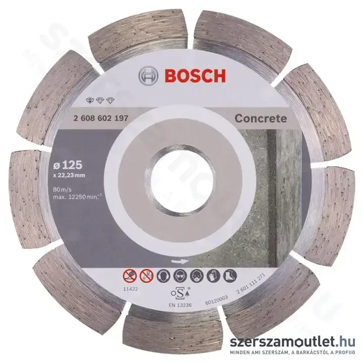 BOSCH Standard for Concrete gyémánt vágótárcsa ø125x1,6mm