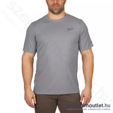 MILWAUKEE WWSSG-XXL WORKSKIN Technikai rövid ujjú póló, szürke (XXL)