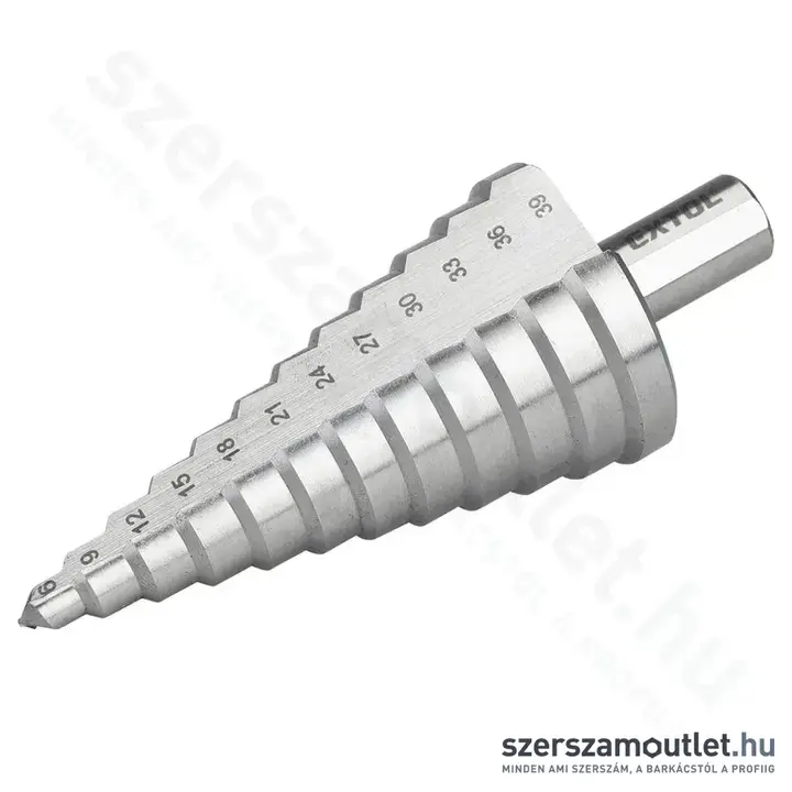 EXTOL Lépcsős fémfúró HSS, 12 lépcsős (6-39mm)