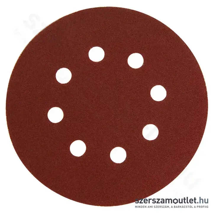 EXTOL Csiszolókorong, lyukas 125mm P120 (10db)