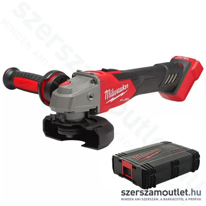 MILWAUKEE M18 FSAGV125XB-0X Akkus fordulatszabályzós sarokcsiszoló HD kofferben (18V/125mm) (Akku és