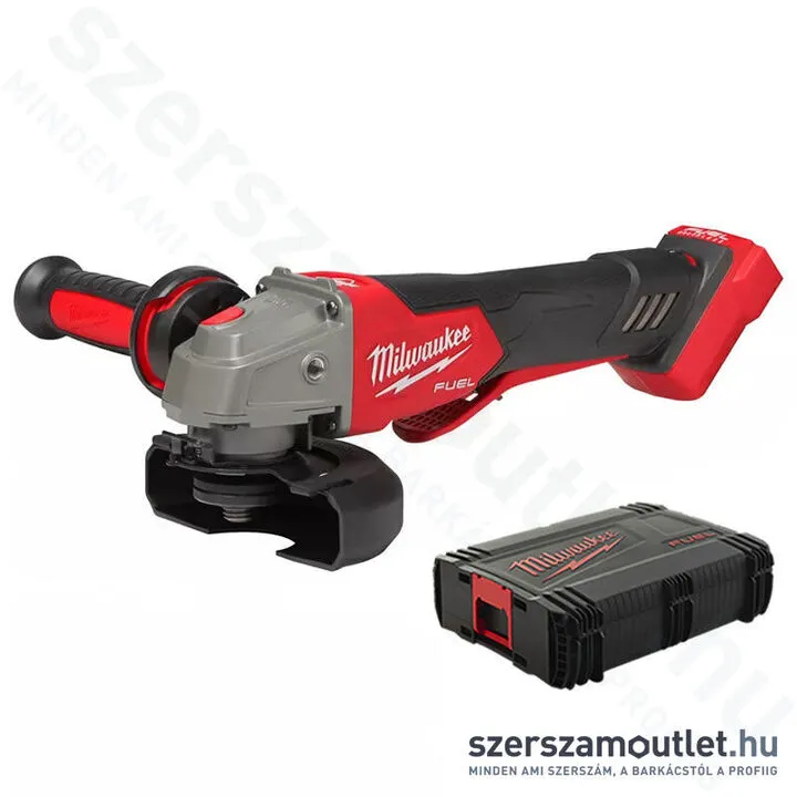 MILWAUKEE M18 FSAGV125XPDB-0X Akkus fordulatszabályzós sarokcsiszoló HD kofferben (18V/125mm) (Akku