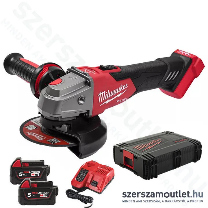 MILWAUKEE M18 FSAG125XB-502X Akkus sarokcsiszoló 125mm, HD kofferben (2x5,0Ah/18V)