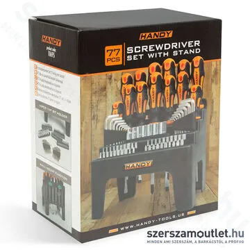 HANDY Csavarhúzó készlet, 77 részes, mbusszokkal, krovákkal, bitfejekkel (10695)