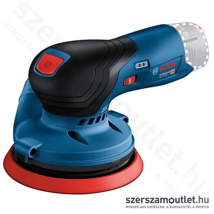 BOSCH GEX 12V-125 Akkus excenter csiszoló (12V/125mm) (Akku és töltő nélkül!) (0601372101)