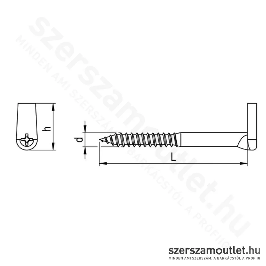 REISSER Falhorog 5,2×50mm | PZ | kereszthornyos | RN158 | acél | horganyzott [20db]