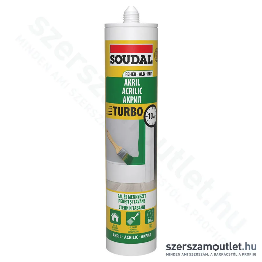 SOUDAL Expressz Akril | fehér | festhető | 280ml (122878)