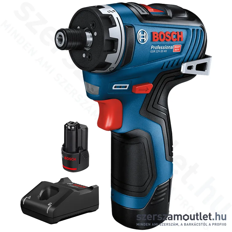BOSCH GSR 12V-35 HX Akkus csavarozó szénkefementes (2x3,0Ah/12V) (06019J9101)