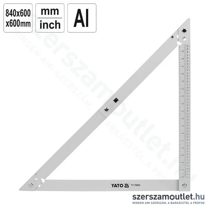 YATO Derékszög Háromszög vonalzó 600x840x600mm (YT-70850)