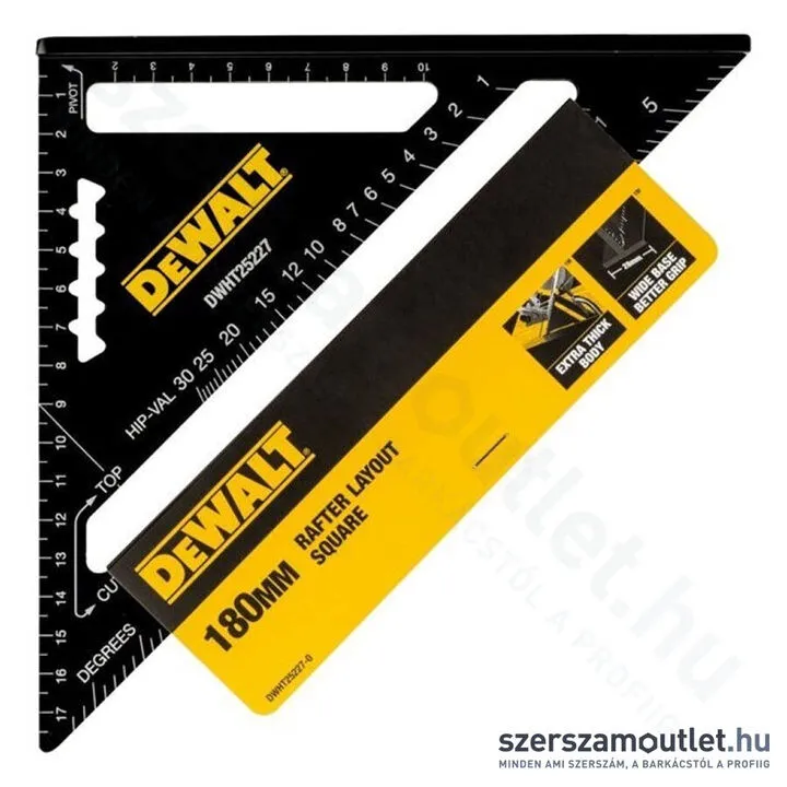 DEWALT Ácsderékszög 18cm (DWHT25227-0)