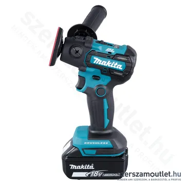 MAKITA DPV300RTJ Szénkefementes Polírozó (18V/80mm) (2x5,0Ah)