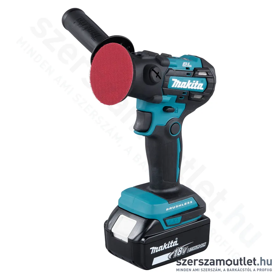 MAKITA DPV300RTJ Szénkefementes Polírozó (18V/80mm) (2x5,0Ah)