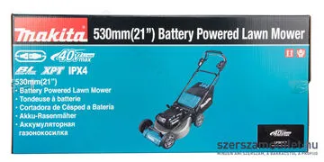 MAKITA LM001CZ Akkus fűnyíró acélház 53cm (40V) (Akku és töltő nélkül!)