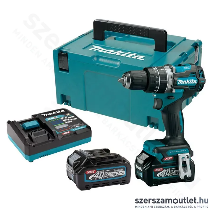 MAKITA HP002GA201 Akkus szénkefementes ütvefúró-csavarbehajtó MAKPAC kofferben (2x2,0Ah/40V)