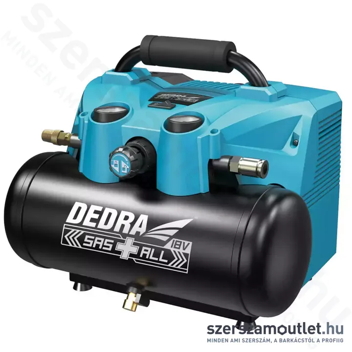 DEDRA SAS+ALL Akkus kompresszor (2x18V) (Akku és töltő nélkül!) (DED7077V)