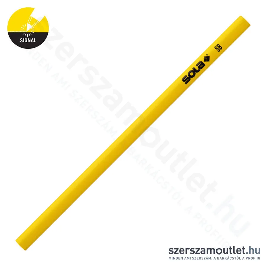 SOLA SB 24 Ácsceruza/Jelölő ceruza 24cm | fémre | gumira [Sárga] (SOLASB24) (66022520)