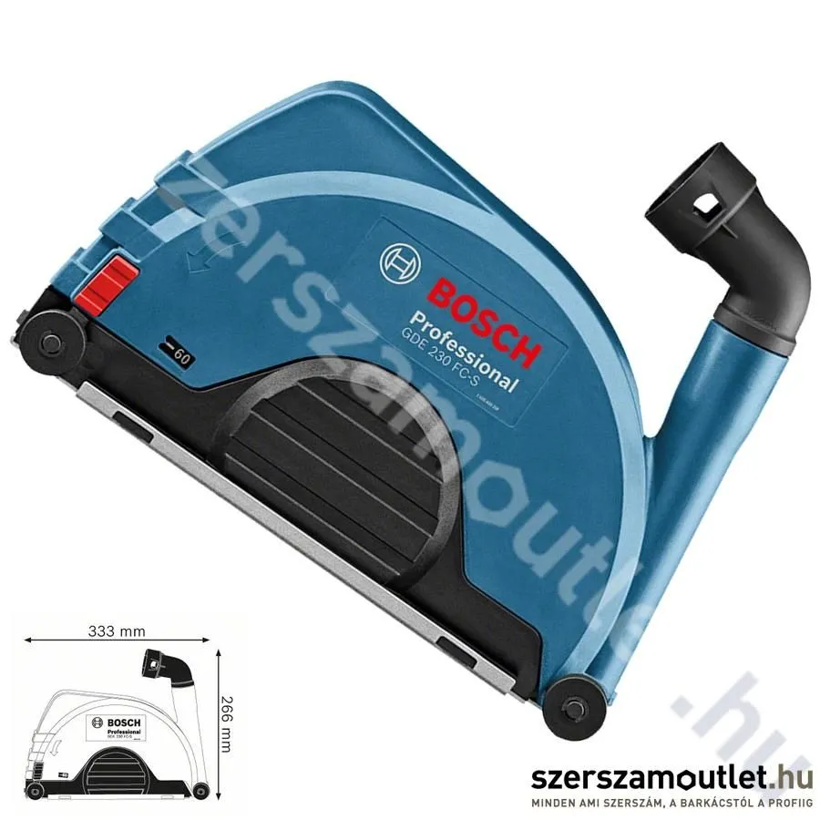 BOSCH GDE 230 FC-S elszívó burkolat 230 mm-es sarokcsiszolókhoz (1600A003DL)