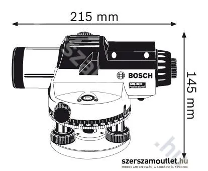 BOSCH GOL 32 D Optikai szintező + BT 160 Állvány + GR500 Mérőléc (06159940AX)