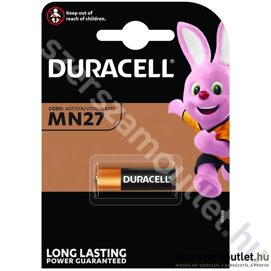 DURACELL Riasztóelem Alkáli MN27 A23 B1 1db (DRMN27)