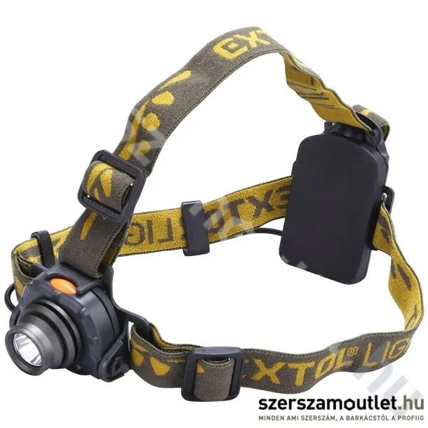 EXTOL LED fejlámpa 3 funkció, 3 W, 120Lm