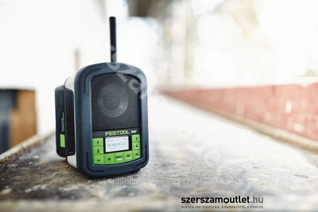 FESTOOL BR 10 DAB+ SYSROCK munkahelyi rádió digitális és analóg (18V)