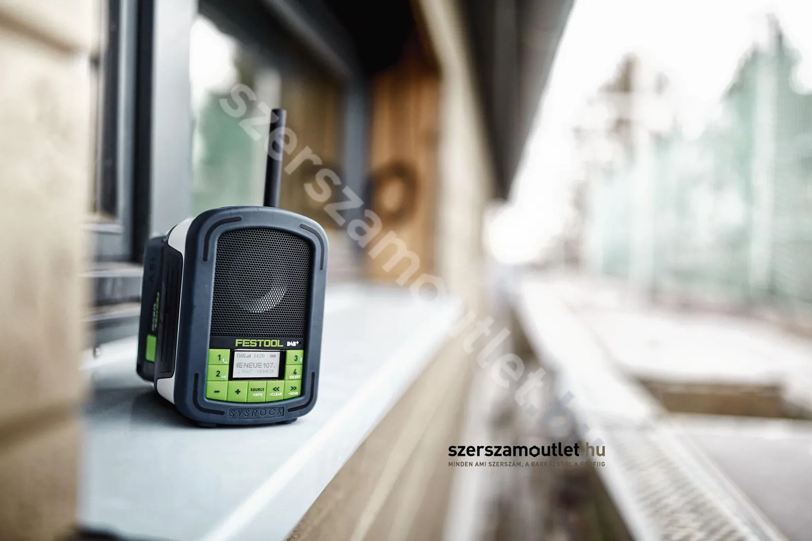 FESTOOL BR 10 DAB+ SYSROCK munkahelyi rádió digitális és analóg (18V)