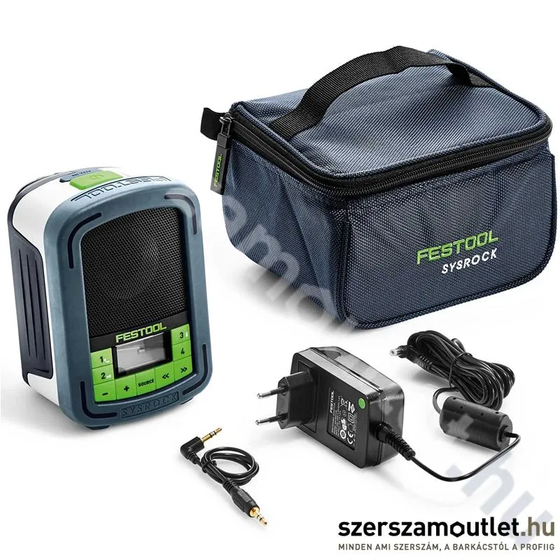 FESTOOL BR 10 DAB+ SYSROCK munkahelyi rádió digitális és analóg (18V)