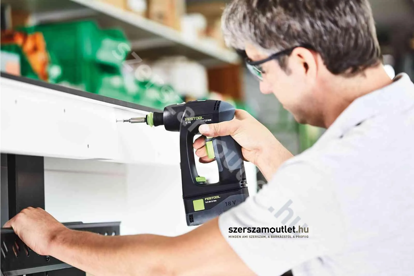 FESTOOL C 18 HPC 4,0 I-Plus akkus fúró-csavarbehajtó Systainer-ben 2db(18V 4,0Ah)akku+töltő