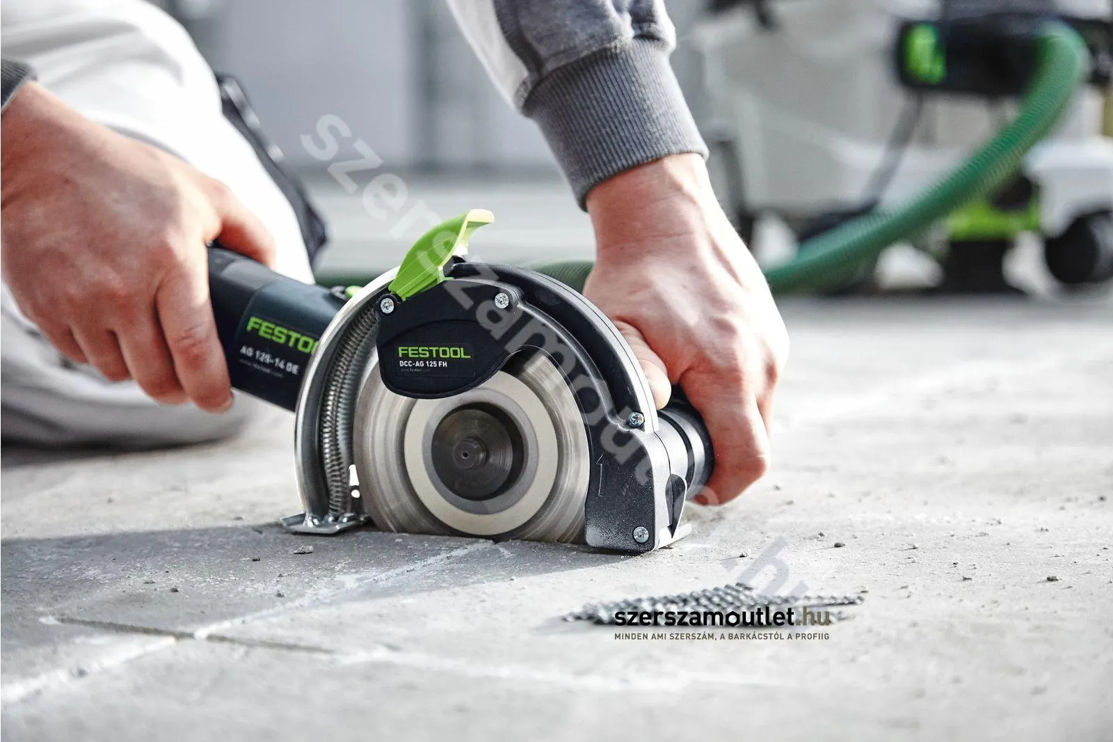 FESTOOL DSC-AG 125 FH-Plus gyémánt bontórendszer, horonymaró, 1 tárcsás (1400W/125mm)