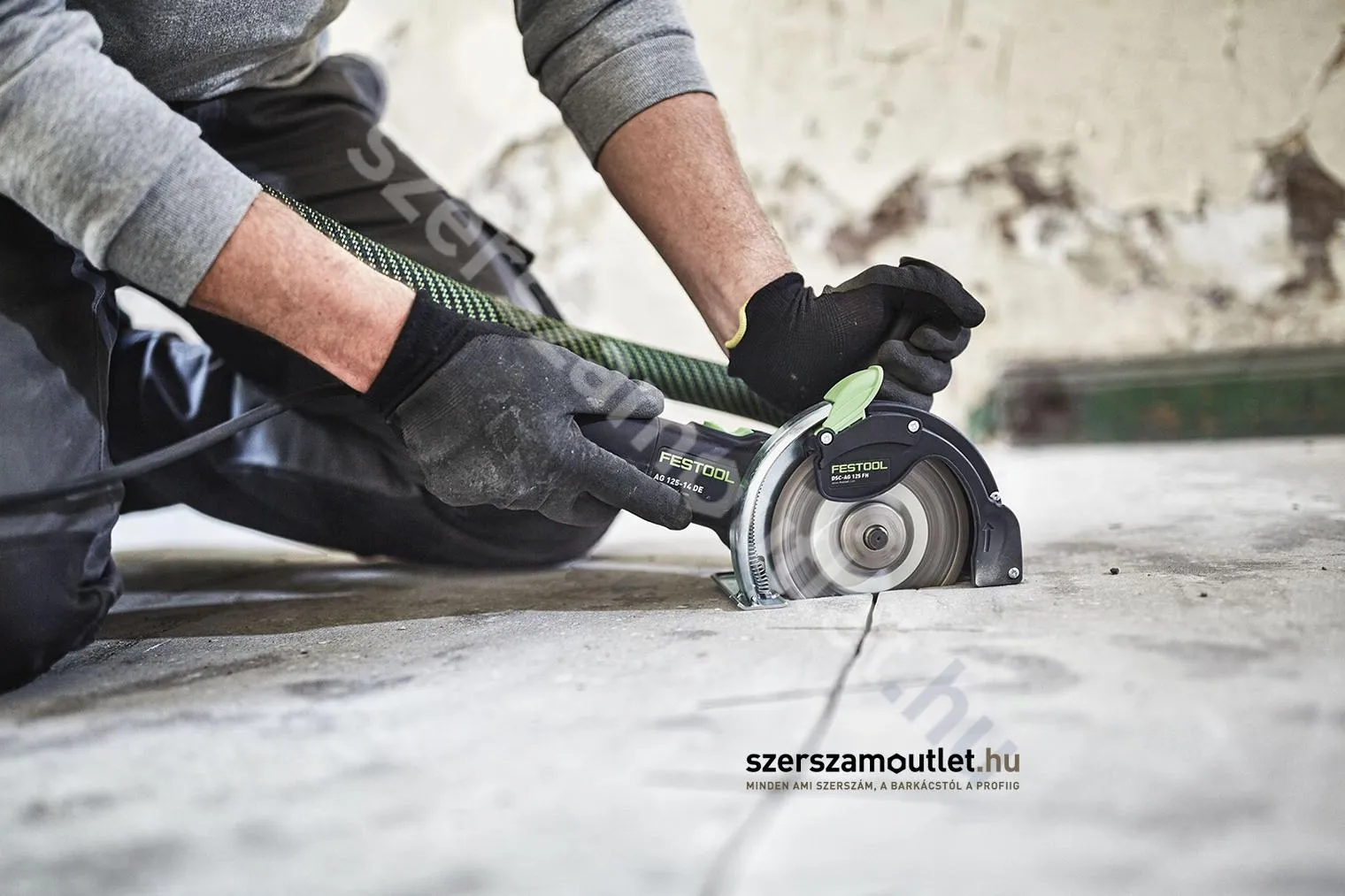 FESTOOL DSC-AG 125 FH-Plus gyémánt bontórendszer, horonymaró, 1 tárcsás (1400W/125mm)