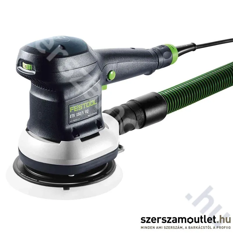 FESTOOL ETS 150/5 EQ excentercsiszoló kartondobozban, szűrőkazettával (310W/150mm) (575057)