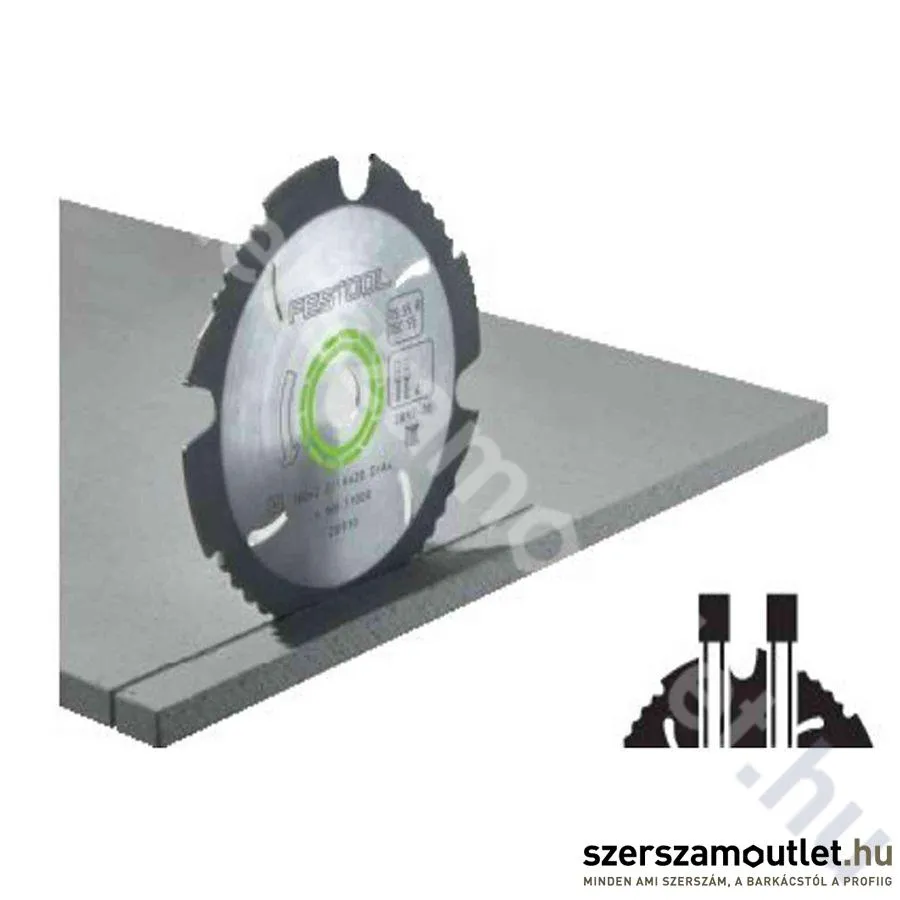 FESTOOL körfűrészlap 160x2,2x20 4fog cement és gipszkötésű forgácslapokhoz