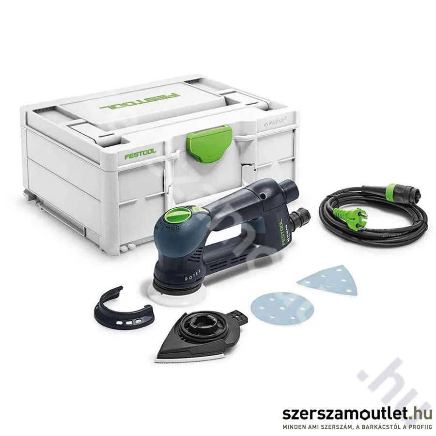 FESTOOL ROTEX RO 90 DX FEQ-Plus Áttételes hajtású excentercsiszoló Systainer (400W/90mm)