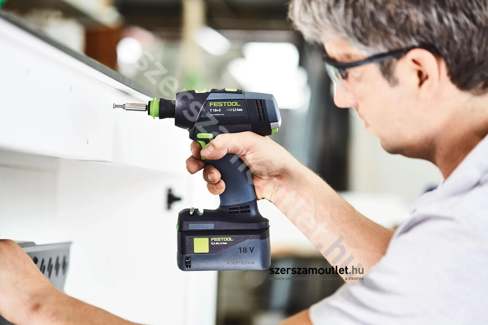 FESTOOL T 18+3 LI Basic Akkus fúró-csavarbehajtó (18V) (Akku és töltő nélkül!)