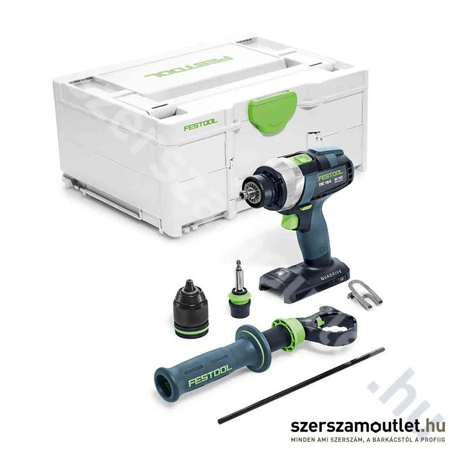 FESTOOL TDC 18/4 I-Basic QUADRIVE fúró-csavarbehajtó (18V) (Akku és töltő nélkül!)