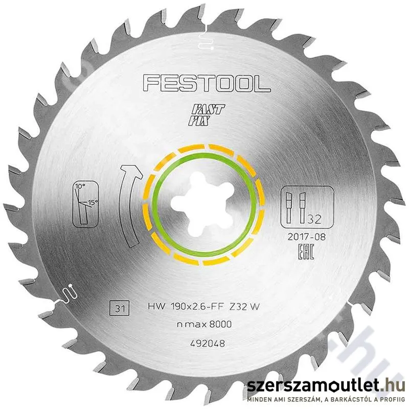 FESTOOL Univerzális körfűrészlap 190x2,6 FF W32 CS50-hez(492048)