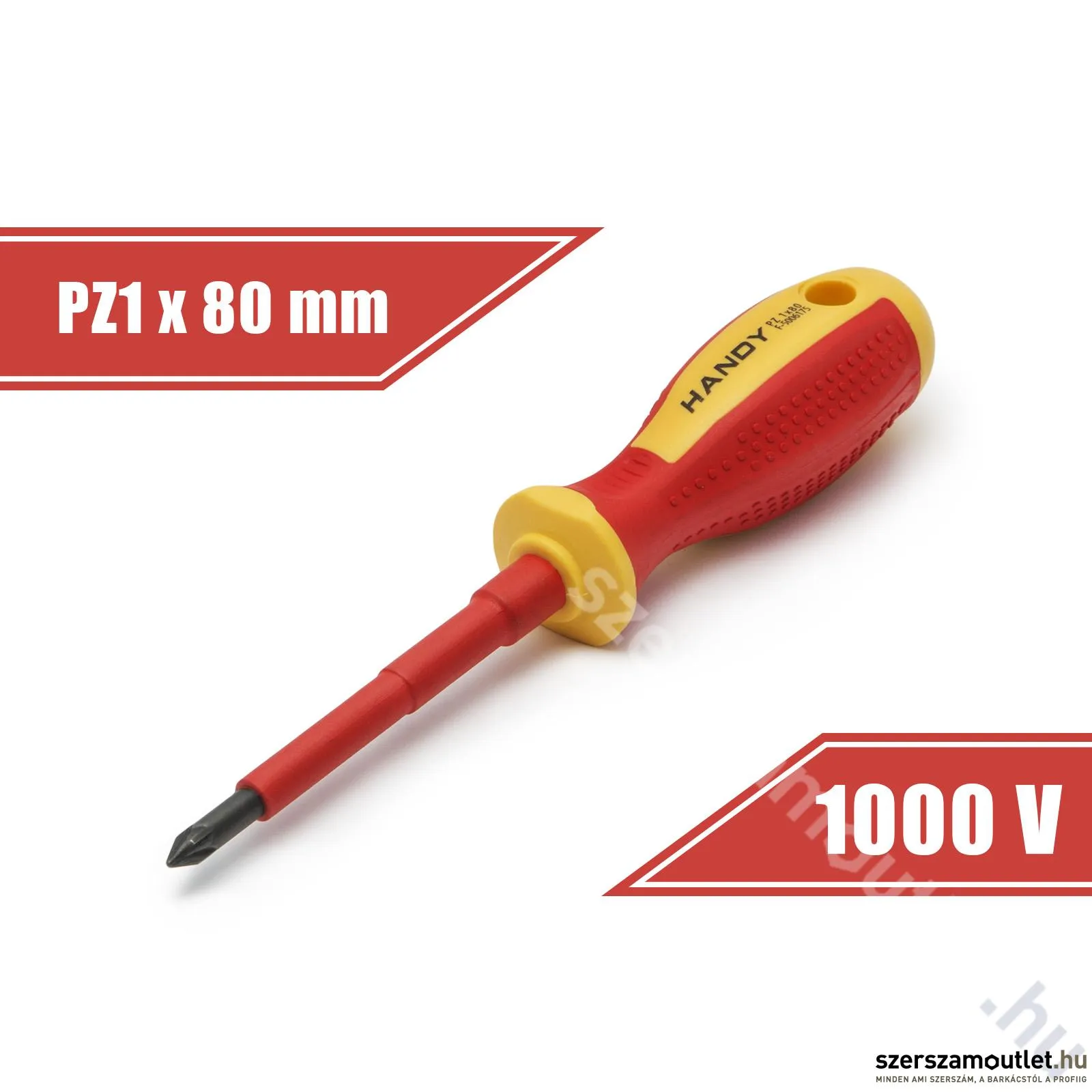 HANDY Csavarhúzó PZ1x80 mm 1000V-ig szigetelt (10571)