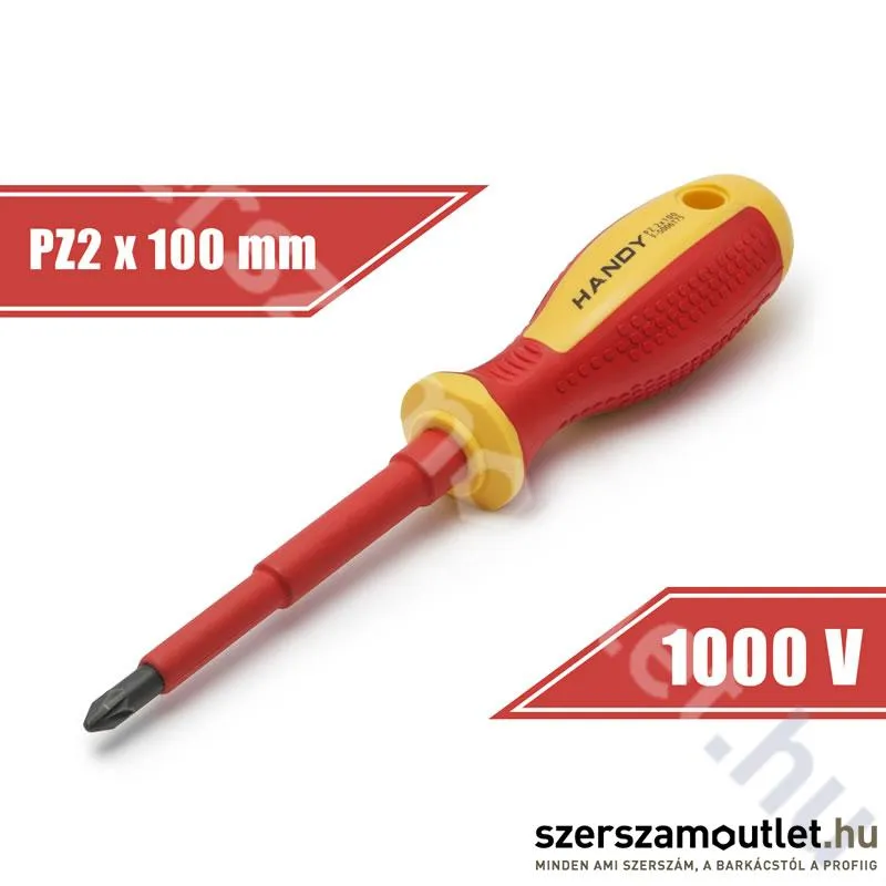 HANDY Csavarhúzó PZ2x100mm 1000V-ig szigetelt (10572)