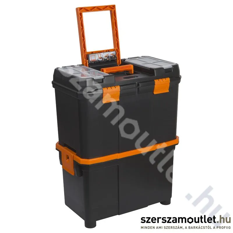 HANDY Húzható, többrészes műanyag szerszámláda 460x260x625mm (10932)