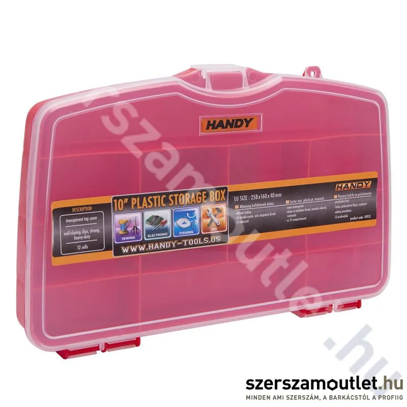 HANDY Műanyag tárolódoboz 258x160x40mm (10953)