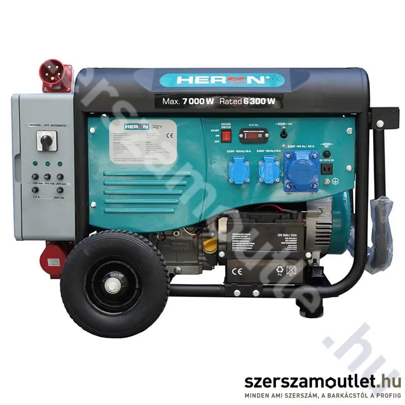 HERON 421 GREY Háromfázisú áramfejlesztő 6,8kVA