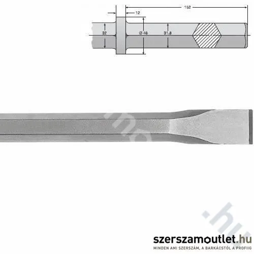 HIKOKI 28mm hatlap (galléros) Laposvéső 35x550mm (751572)