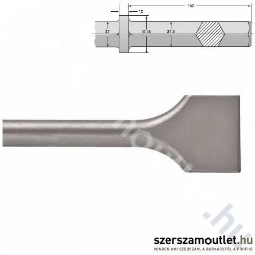 HIKOKI 28mm hatlap (galléros) Szélesvéső 76x500mm (751573)