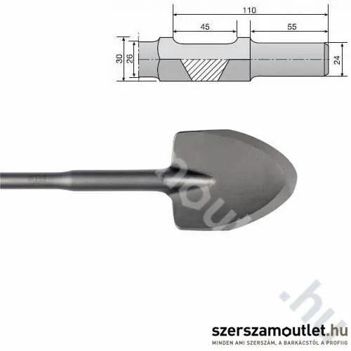 HIKOKI H65SB 30mm hatlap Ásóvéső 135x450mm (751542)