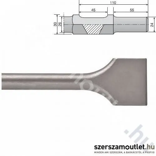 HIKOKI 30mm hatlap Szélesvéső 75x450mm (751545)